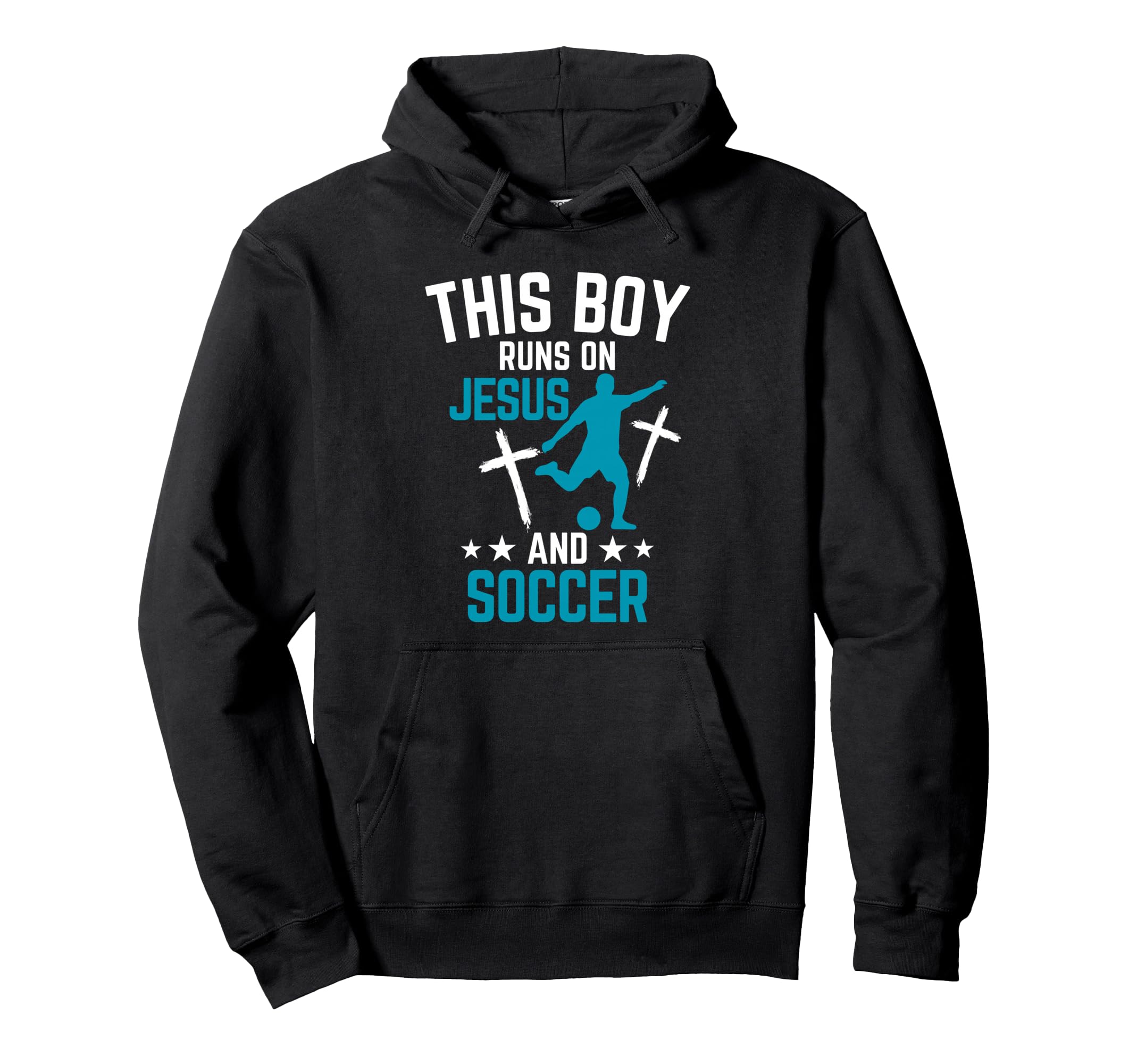 This Runs Jesus And Soccer Christian Hoodie - Custom Art Print Men Women - T-Shirt, Sweatshirt, Hoodie