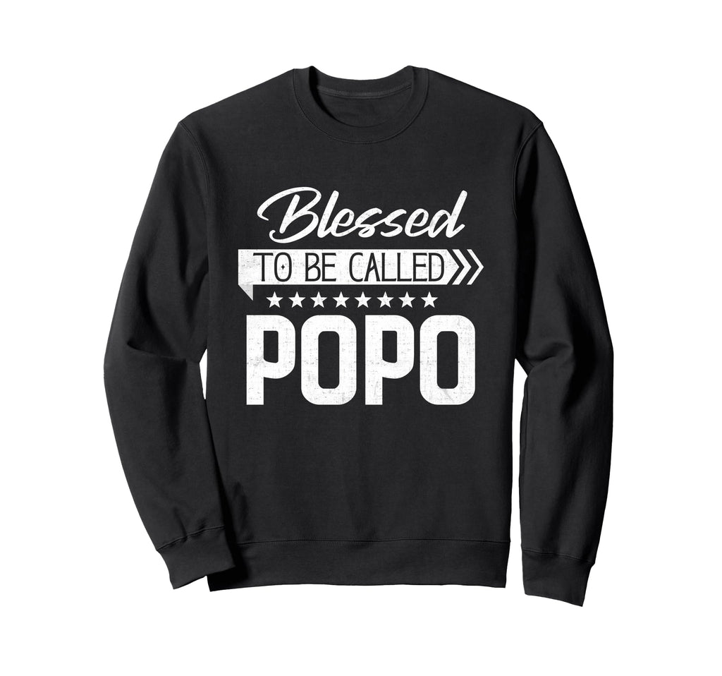 Blessed To Be Called Popo Sweatshirt - Casual Everyday Wear for Adults - T-Shirt, Sweatshirt, Hoodie