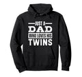 Just Dad Who Loves His Twins Fathers Hoodie - Minimalist Print Men Women - T-Shirt, Sweatshirt, Hoodie