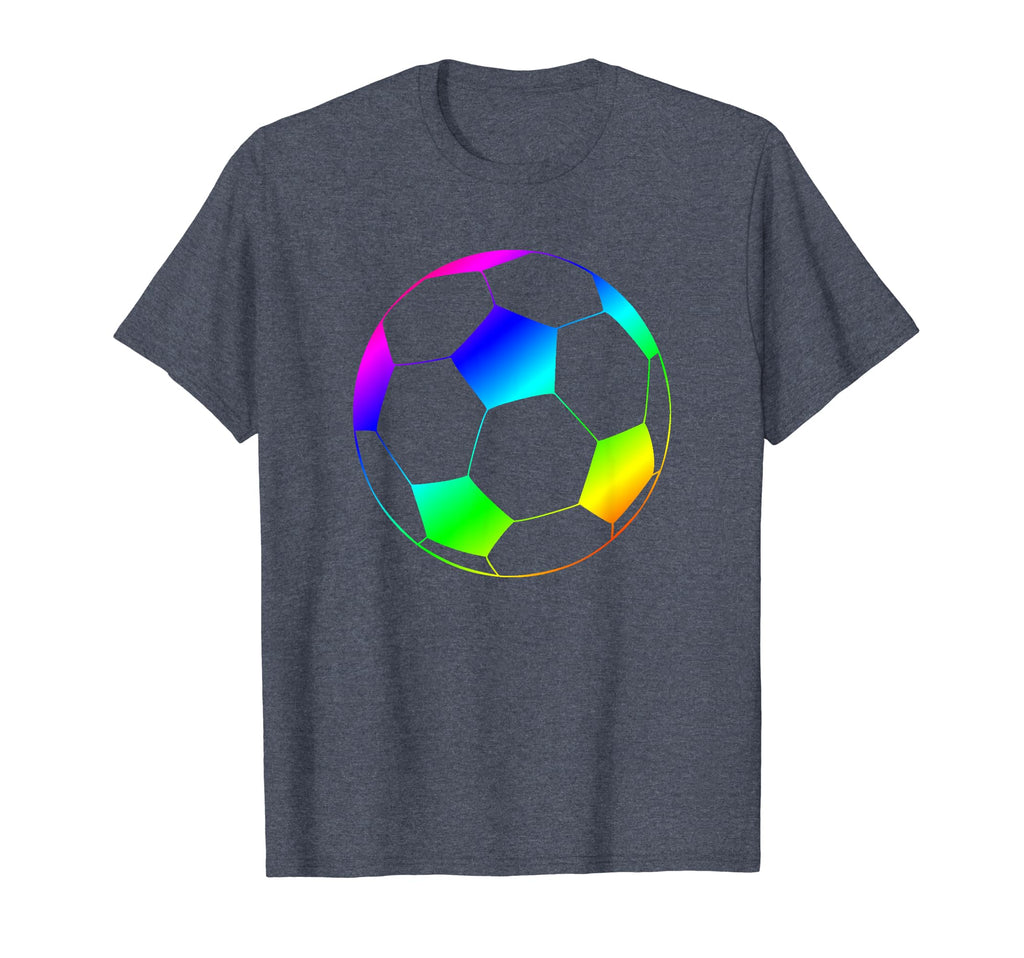 Rainbow Soccer T-Shirt - Minimalist Print Men Women - T-Shirt, Sweatshirt, Hoodie