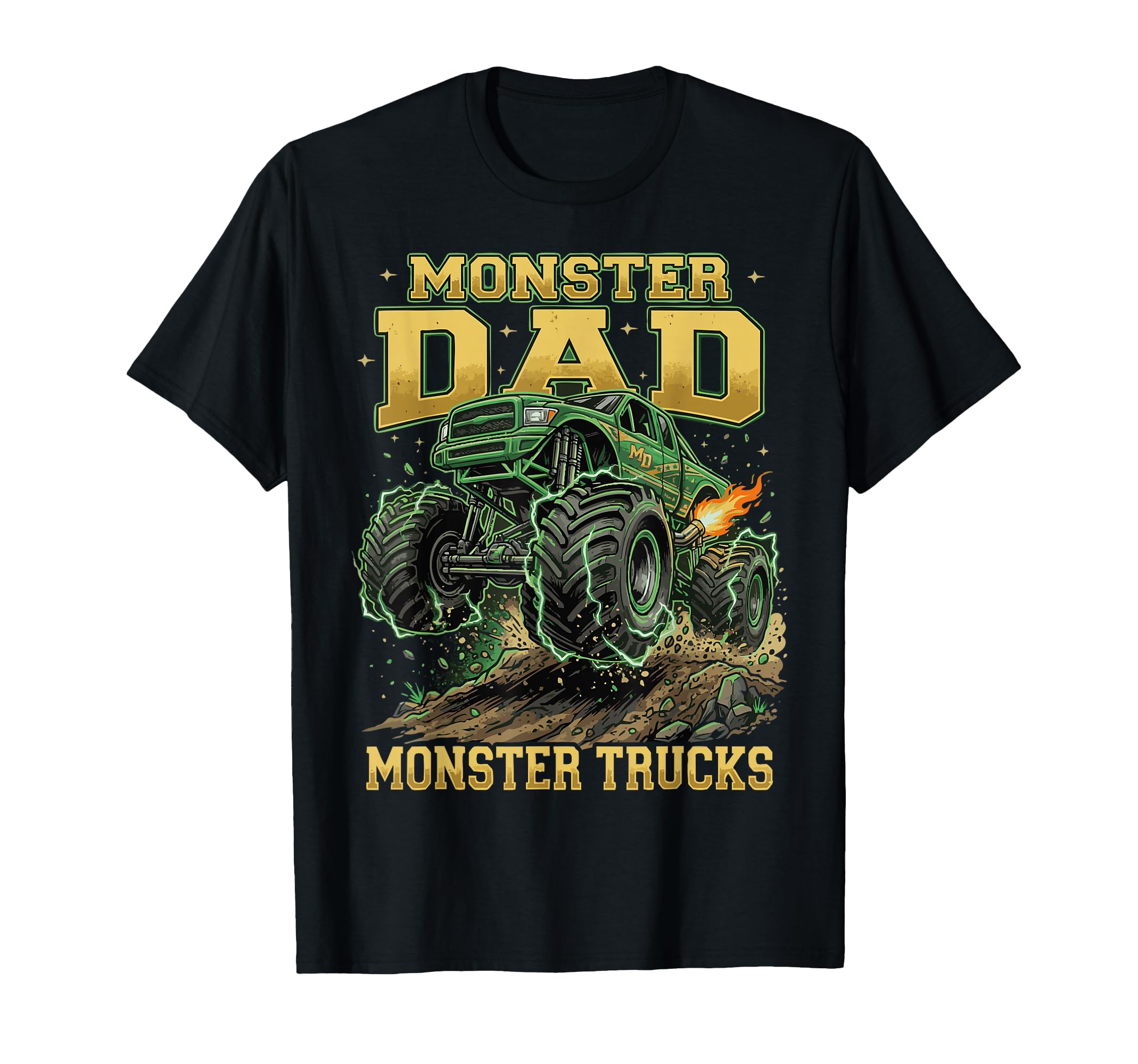 Monster Trucks Dad Family Matching T-Shirt - Custom Art Print Men Women - T-Shirt, Sweatshirt, Hoodie