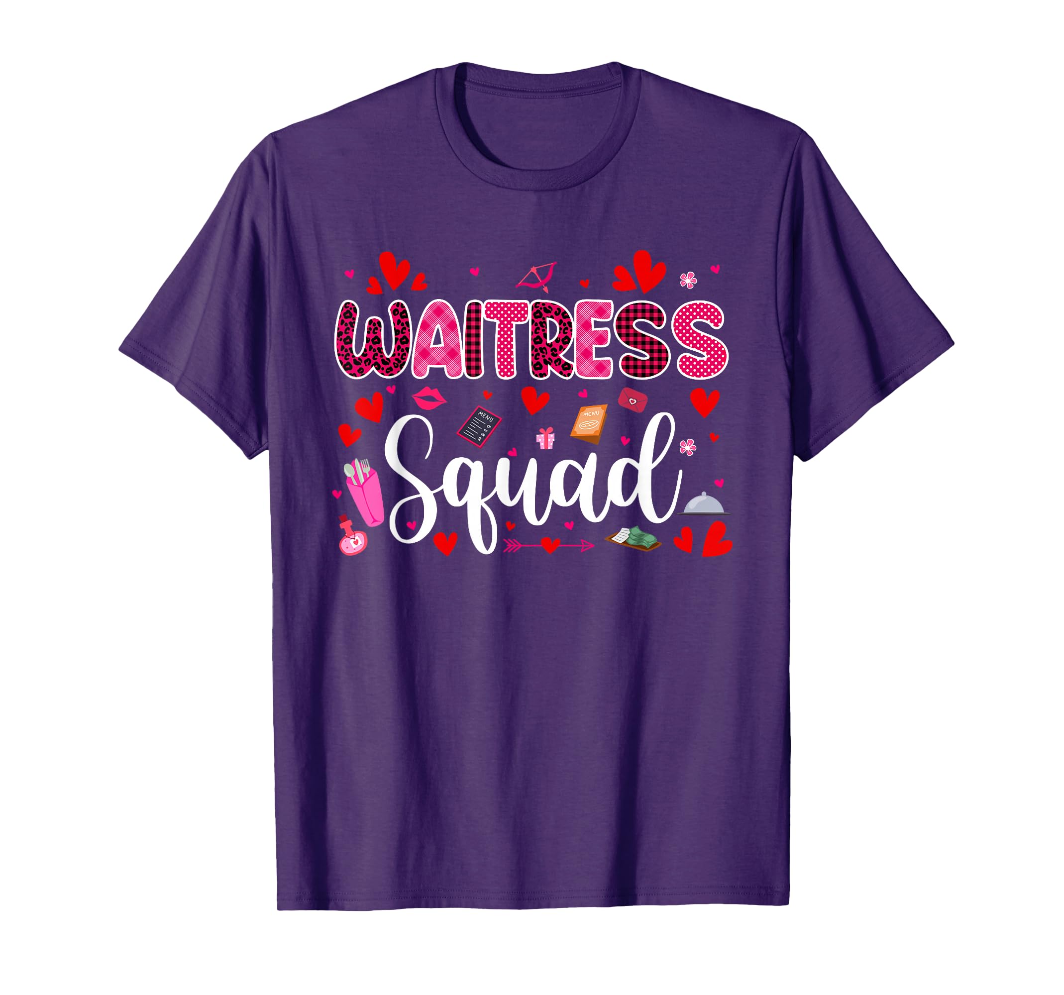 Waitress Squad Tools Hearts T-Shirt - Casual Everyday Wear for Adults - T-Shirt, Sweatshirt, Hoodie