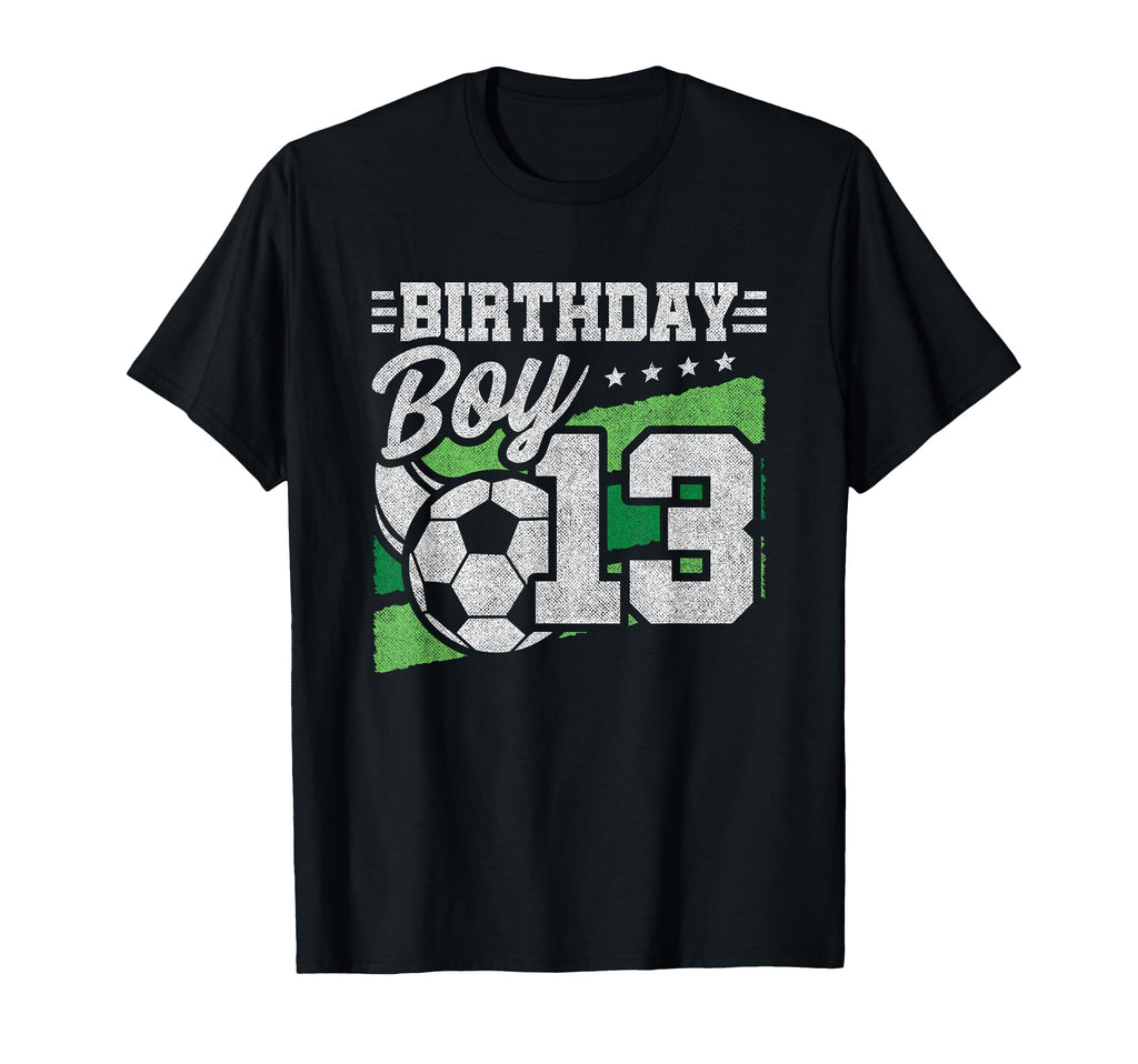 13 Year Old Soccer Birthday 13Th T-Shirt - Aesthetic Graphic Men Women - T-Shirt, Sweatshirt, Hoodie