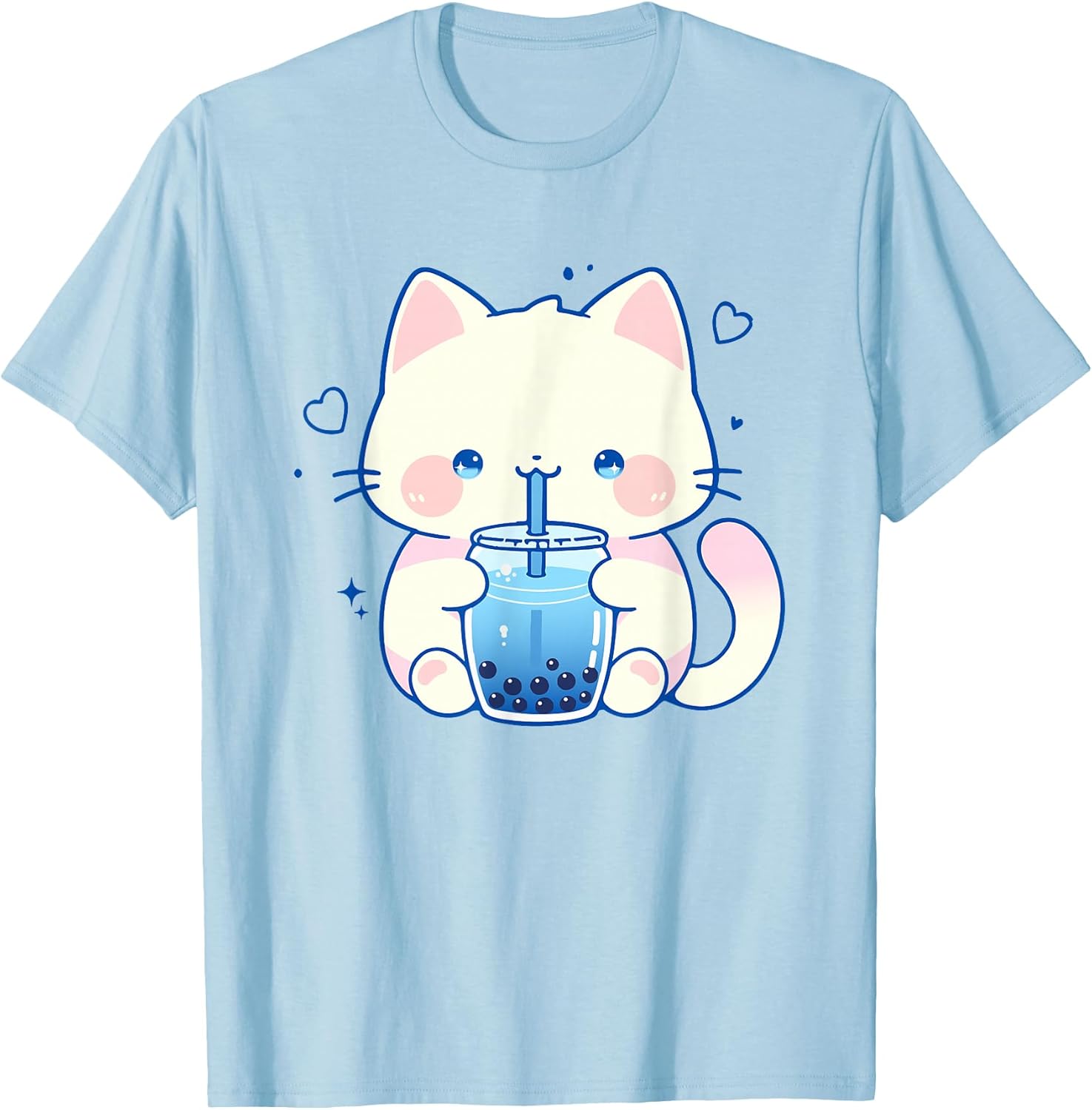 Kawaii Cat Boba Japanese Cute Aesthetic Anime Girls - Adult & Kids T-Shirts, Sweatshirts & Hoodies apparel design preview 1
