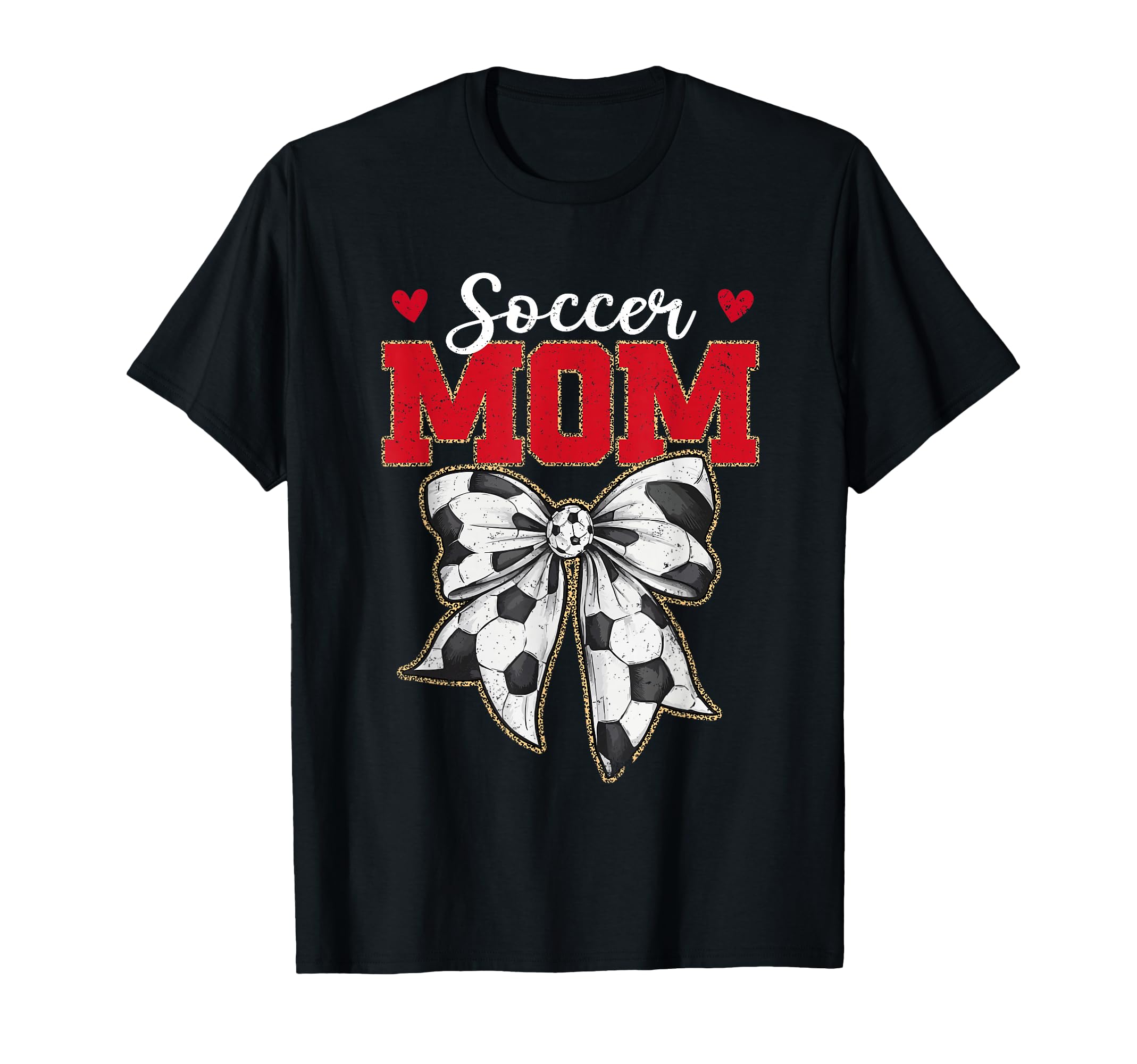 Soccer Mom Bow Leopard Soccer Lovers T-Shirt - Custom Art Print Men Women - T-Shirt, Sweatshirt, Hoodie