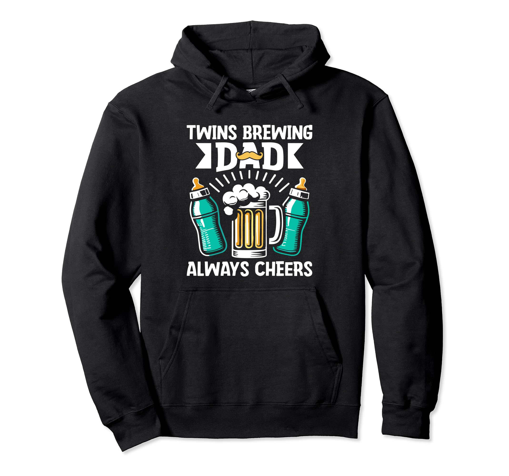 Funny Dad Twins Beer Drinking Twin Gender Hoodie - Trendy Graphic Unisex - T-Shirt, Sweatshirt, Hoodie