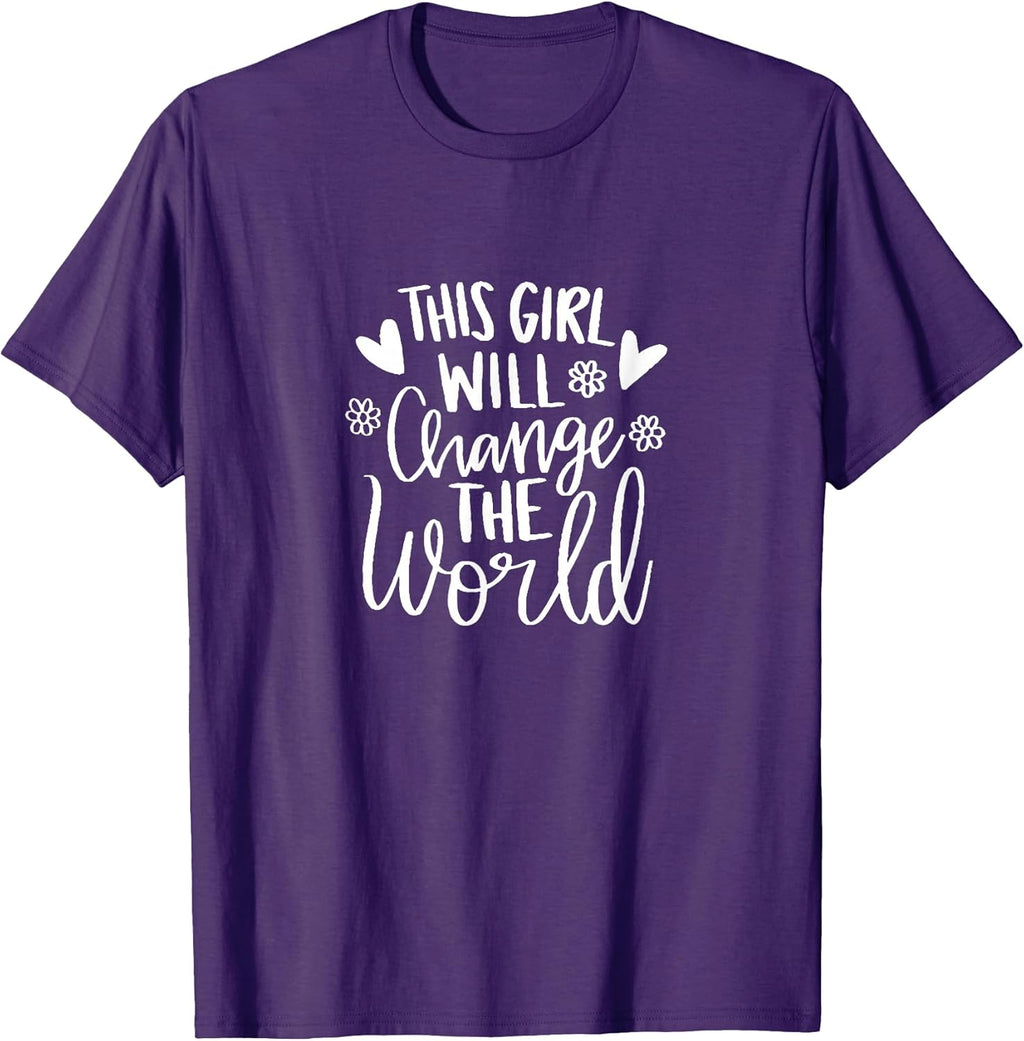 This Girl Will Change The World - Adult & Kids T-Shirts, Sweatshirts & Hoodies apparel design preview 1