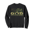 Dad American Flag Camo Proud Dad Sweatshirt - Minimalist Print for Adults - T-Shirt, Sweatshirt, Hoodie