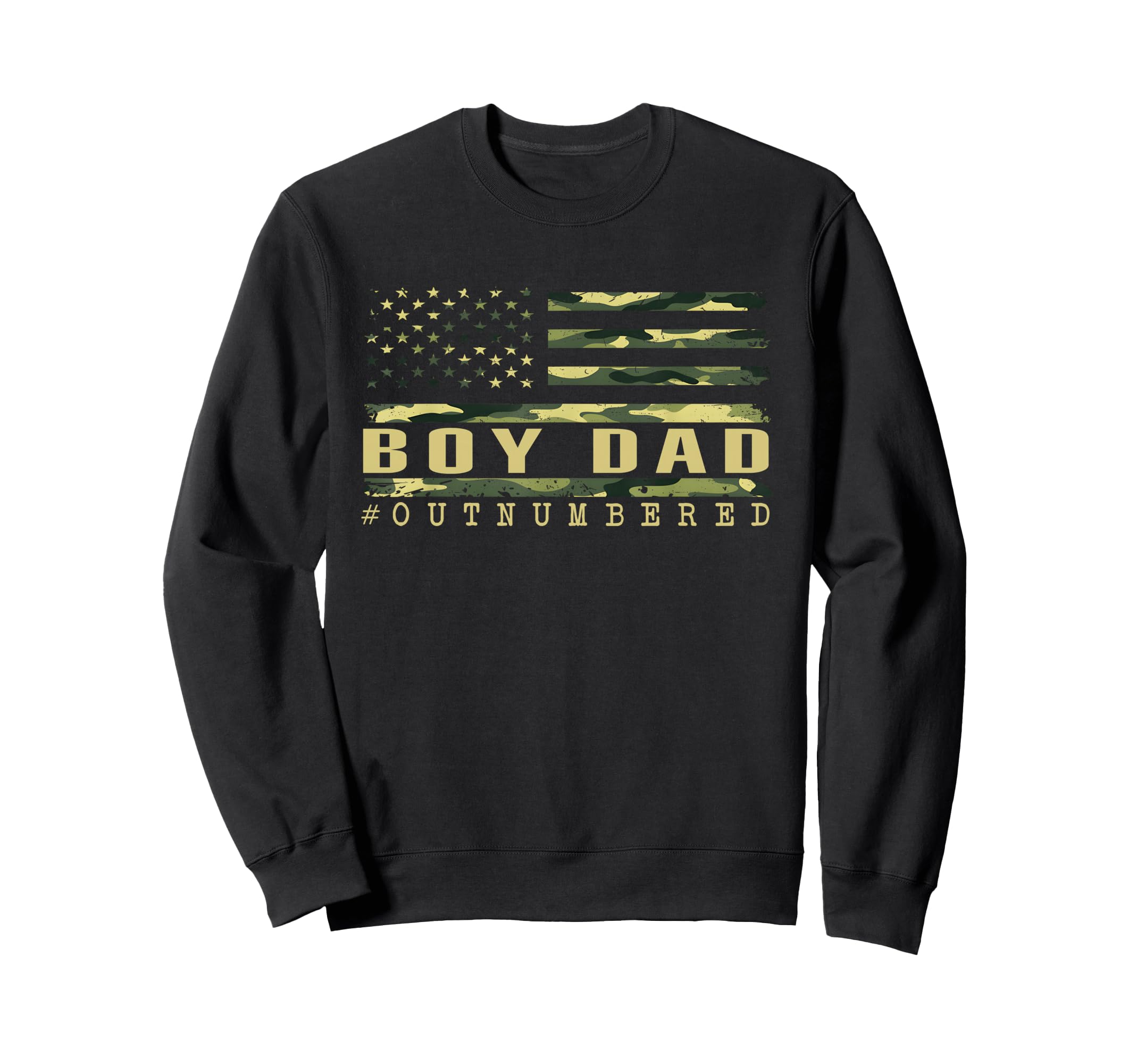 Dad American Flag Camo Proud Dad Sweatshirt - Minimalist Print for Adults - T-Shirt, Sweatshirt, Hoodie