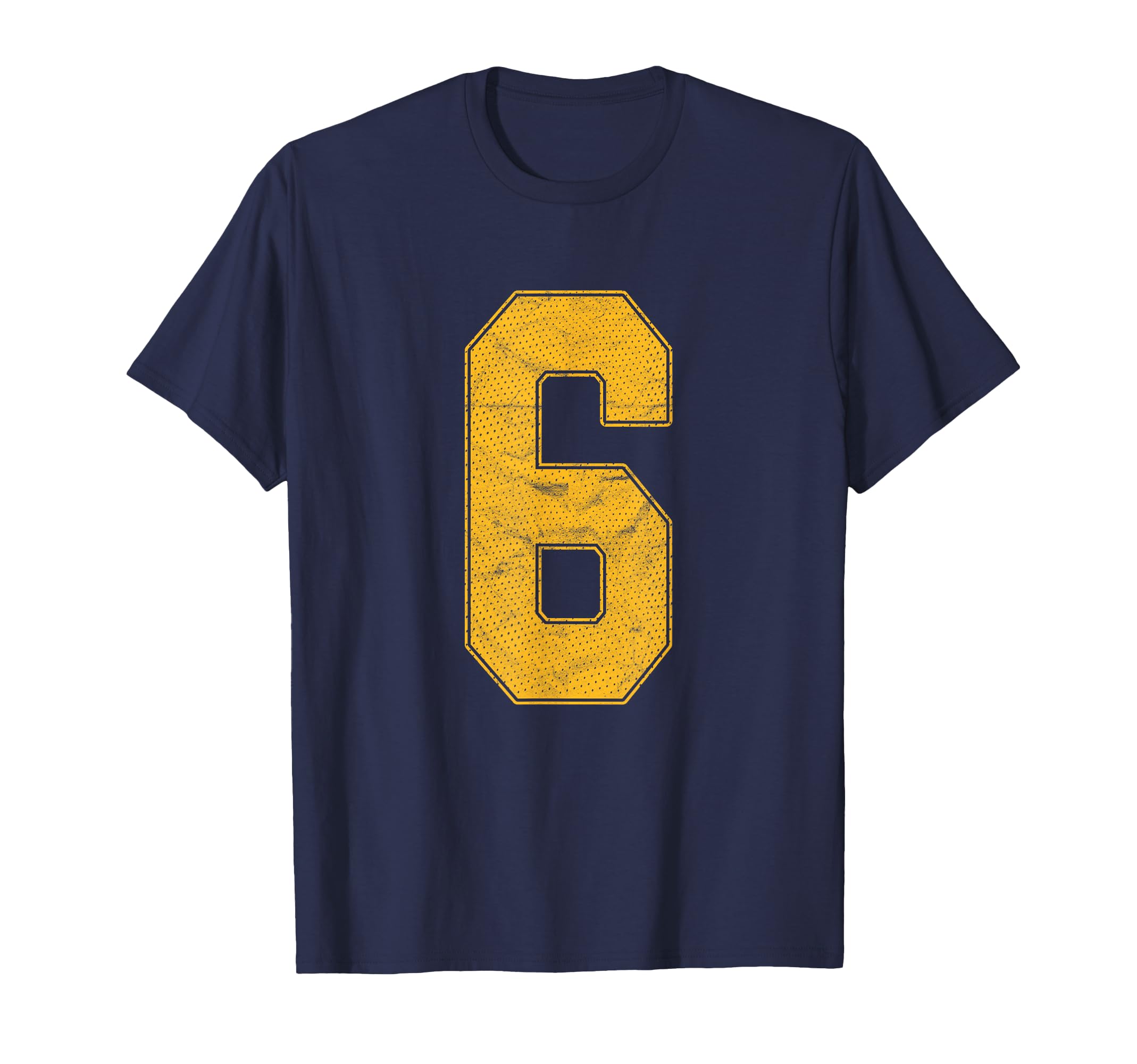 Number 6 Numbered Uniform Sports Team T-Shirt - Novelty Apparel Men Women - T-Shirt, Sweatshirt, Hoodie