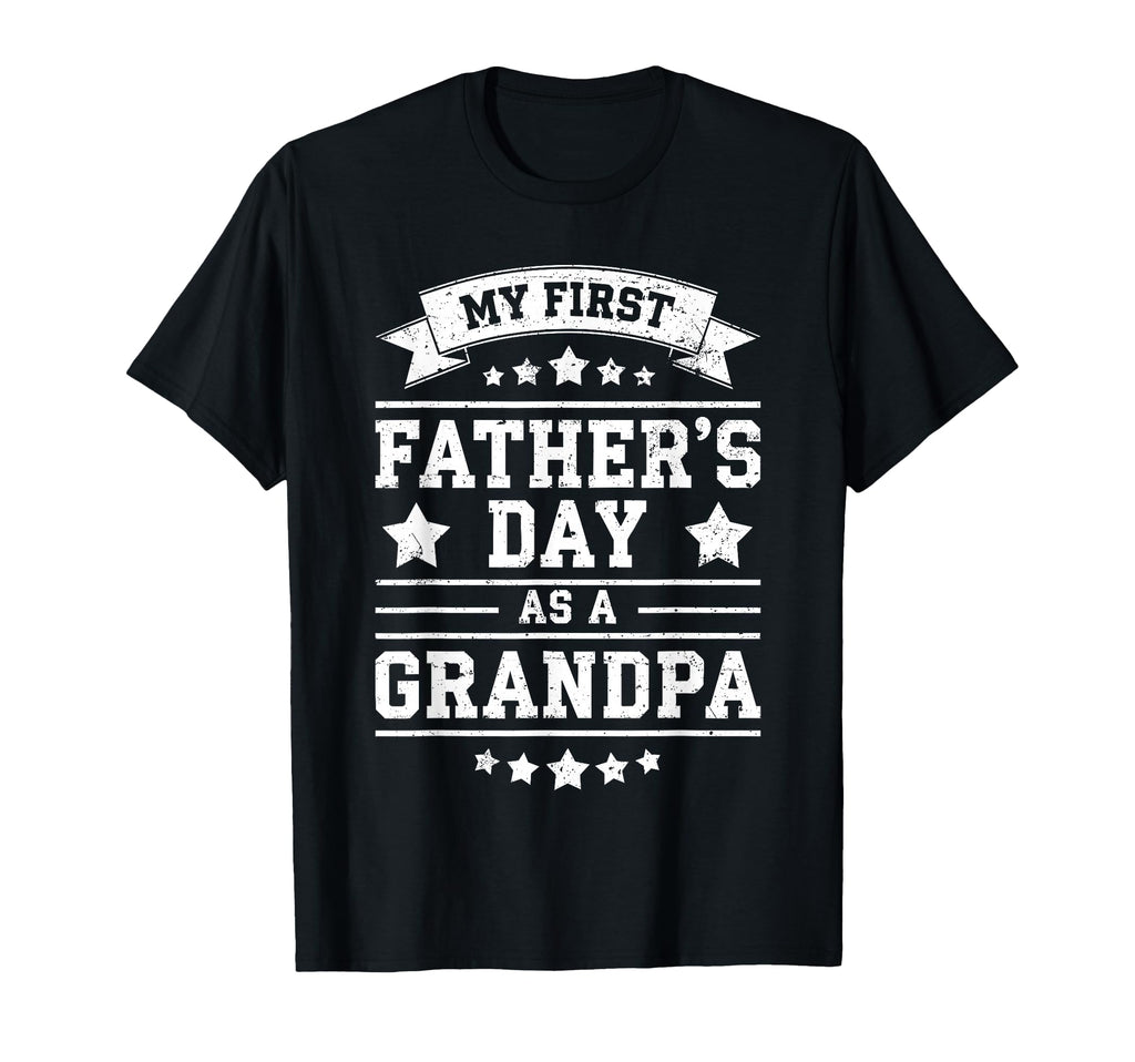 My First Fathers Day As Grandpa Papa T-Shirt - Trendy Graphic for Adults - T-Shirt, Sweatshirt, Hoodie
