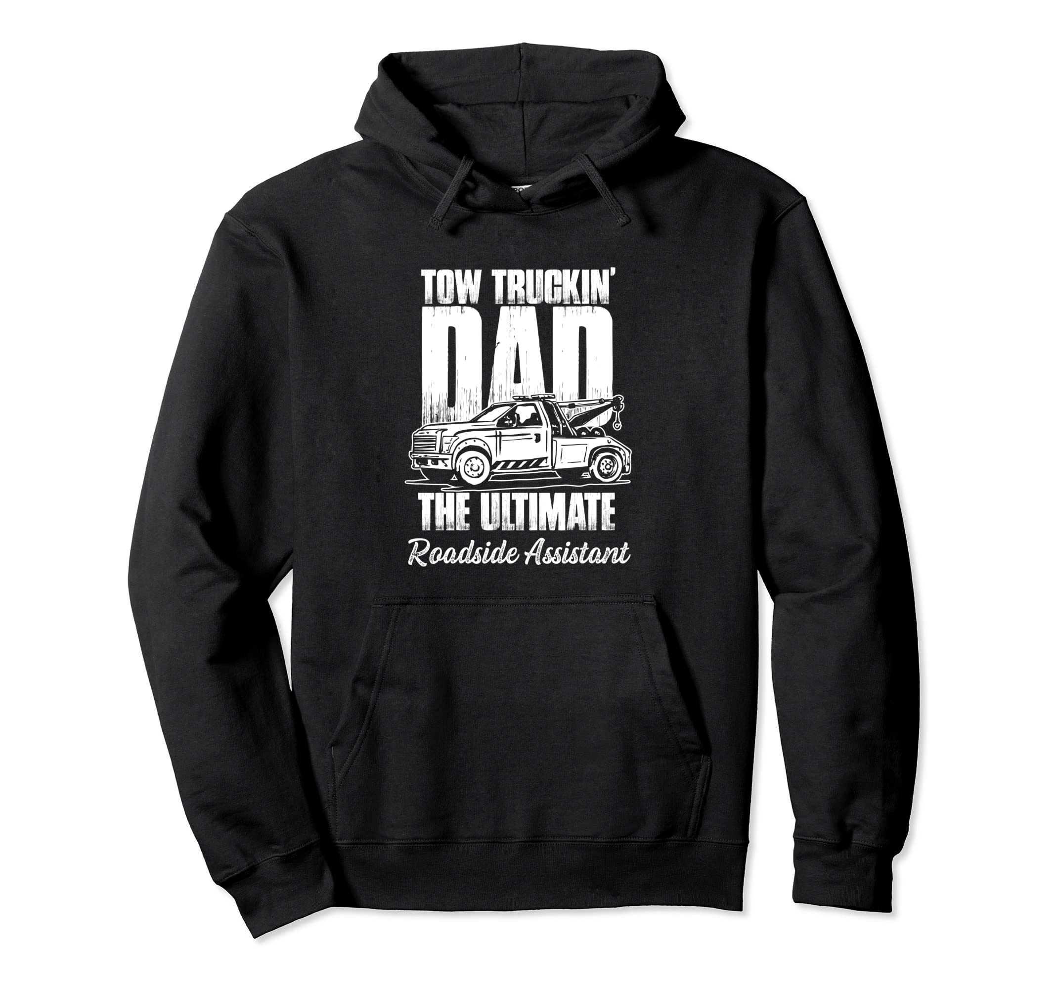 Tow Truck Driver Dad Trucker Assistant Hoodie - Minimalist Print Men Women - T-Shirt, Sweatshirt, Hoodie