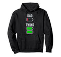 Funny Tired Twin Dad Low Battery Full Hoodie - Aesthetic Graphic Men Women - T-Shirt, Sweatshirt, Hoodie