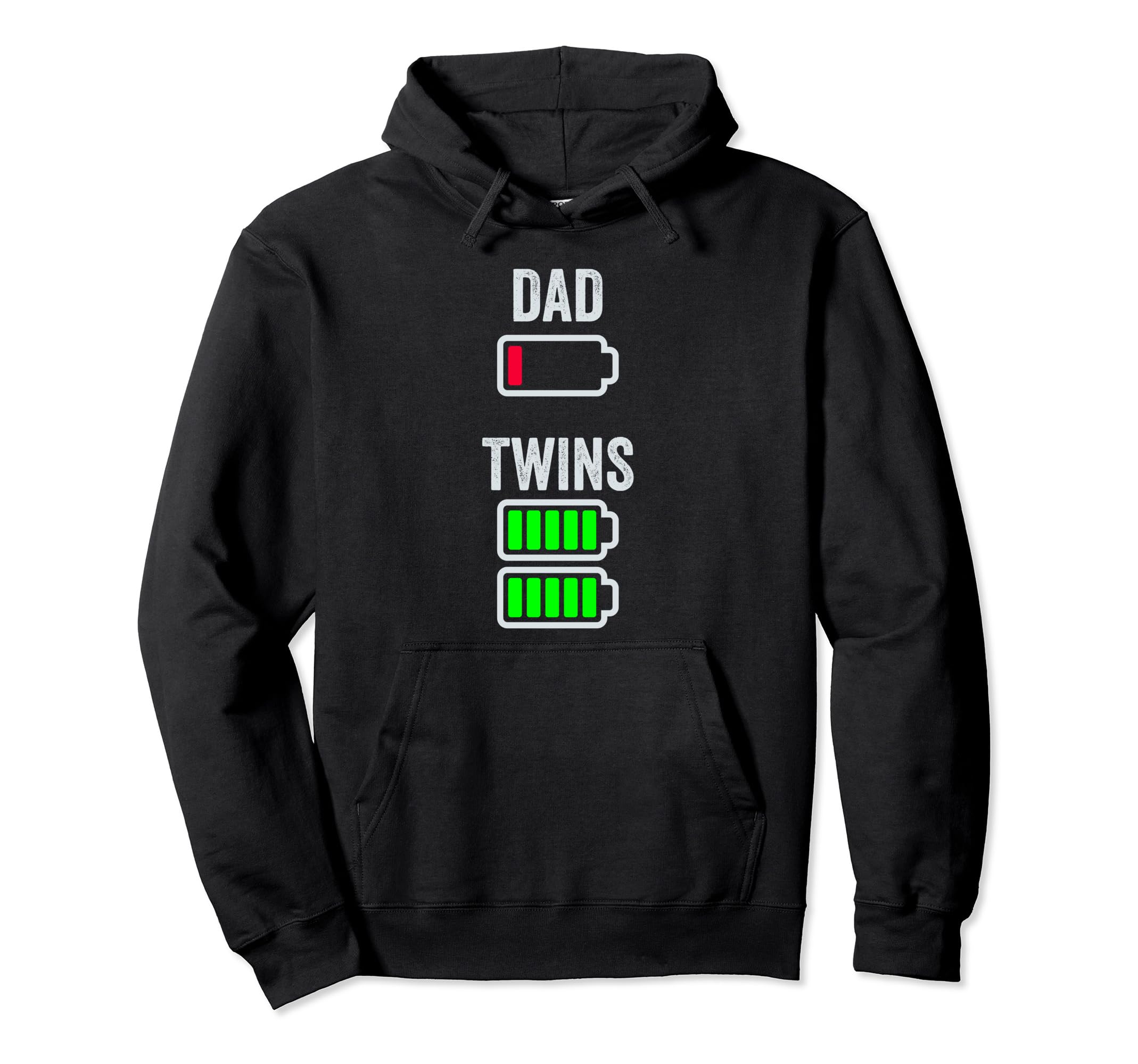 Funny Tired Twin Dad Low Battery Full Hoodie - Aesthetic Graphic Men Women - T-Shirt, Sweatshirt, Hoodie