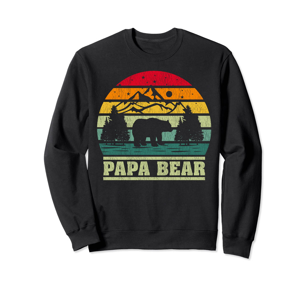 Mountain Camping Papa Bear Fathers Sweatshirt - Unique Graphic Men Women - T-Shirt, Sweatshirt, Hoodie