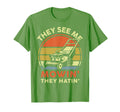 See Me Mowing They Hatin Dad Lawn Mower T-Shirt - Graphic Print Unisex - T-Shirt, Sweatshirt, Hoodie