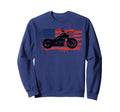 Motorcycle Biker Motorcycle Us Flag Sweatshirt - Trendy Graphic for Adults - T-Shirt, Sweatshirt, Hoodie