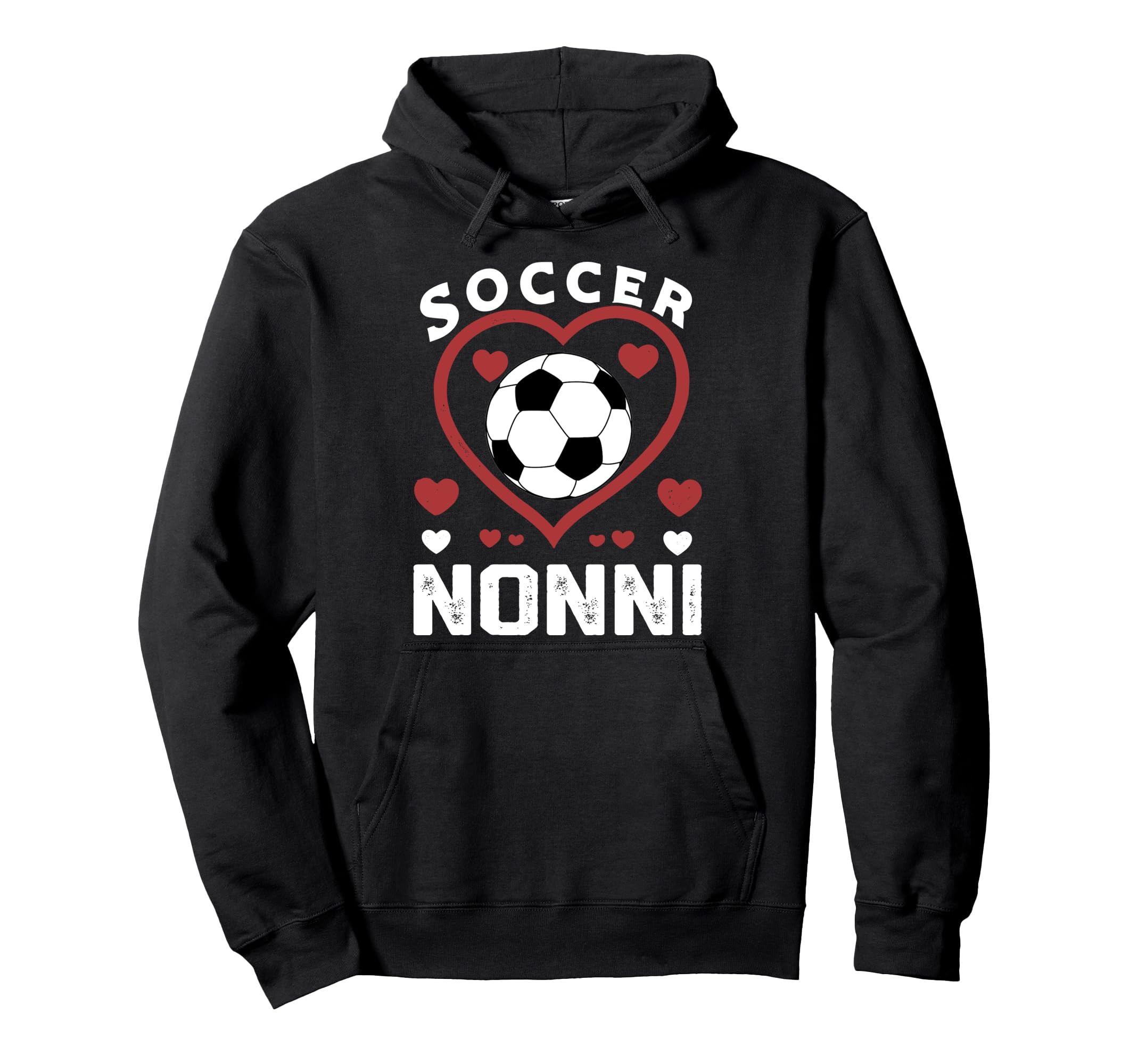 Soccer Nonni Heart Nonni Soccer Player Hoodie - Minimalist Print for Adults - T-Shirt, Sweatshirt, Hoodie