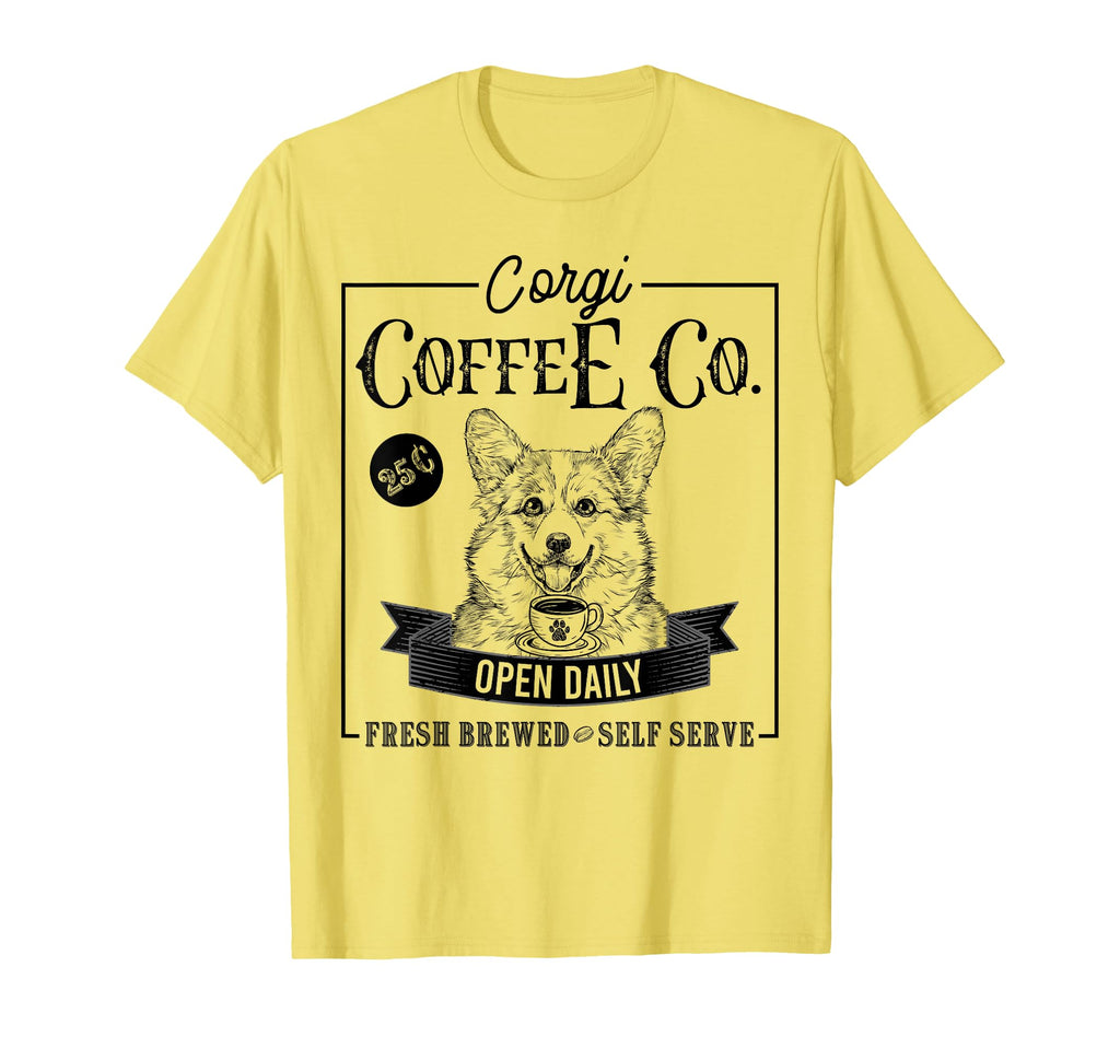 Pembroke Welsh Corgi Coffee Funny Dog T-Shirt - Graphic Print for Adults - T-Shirt, Sweatshirt, Hoodie