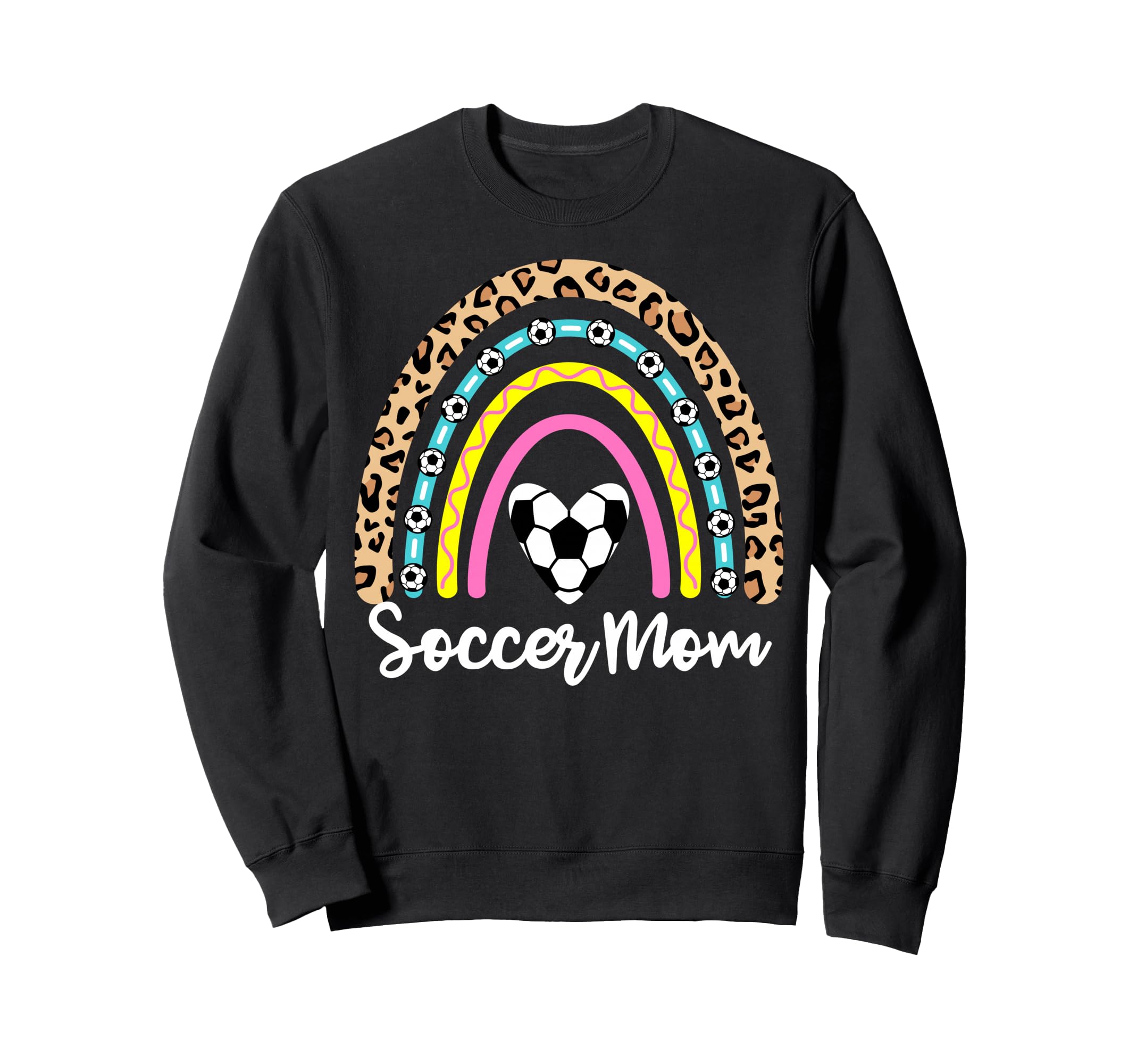 Soccer Mom Boho Rainbow Funny Soccer Sweatshirt - Unique Graphic Men Women - T-Shirt, Sweatshirt, Hoodie