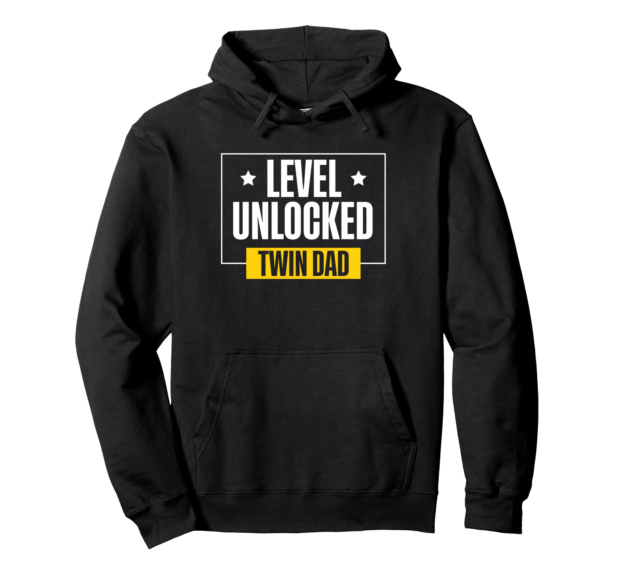 Level Unlocked Twin Dad Father Twins Hoodie - Minimalist Print Men Women - T-Shirt, Sweatshirt, Hoodie