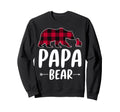 Papa Bear Pajama Red Buffalo Plaid Sweatshirt - Minimalist Print for Adults - T-Shirt, Sweatshirt, Hoodie