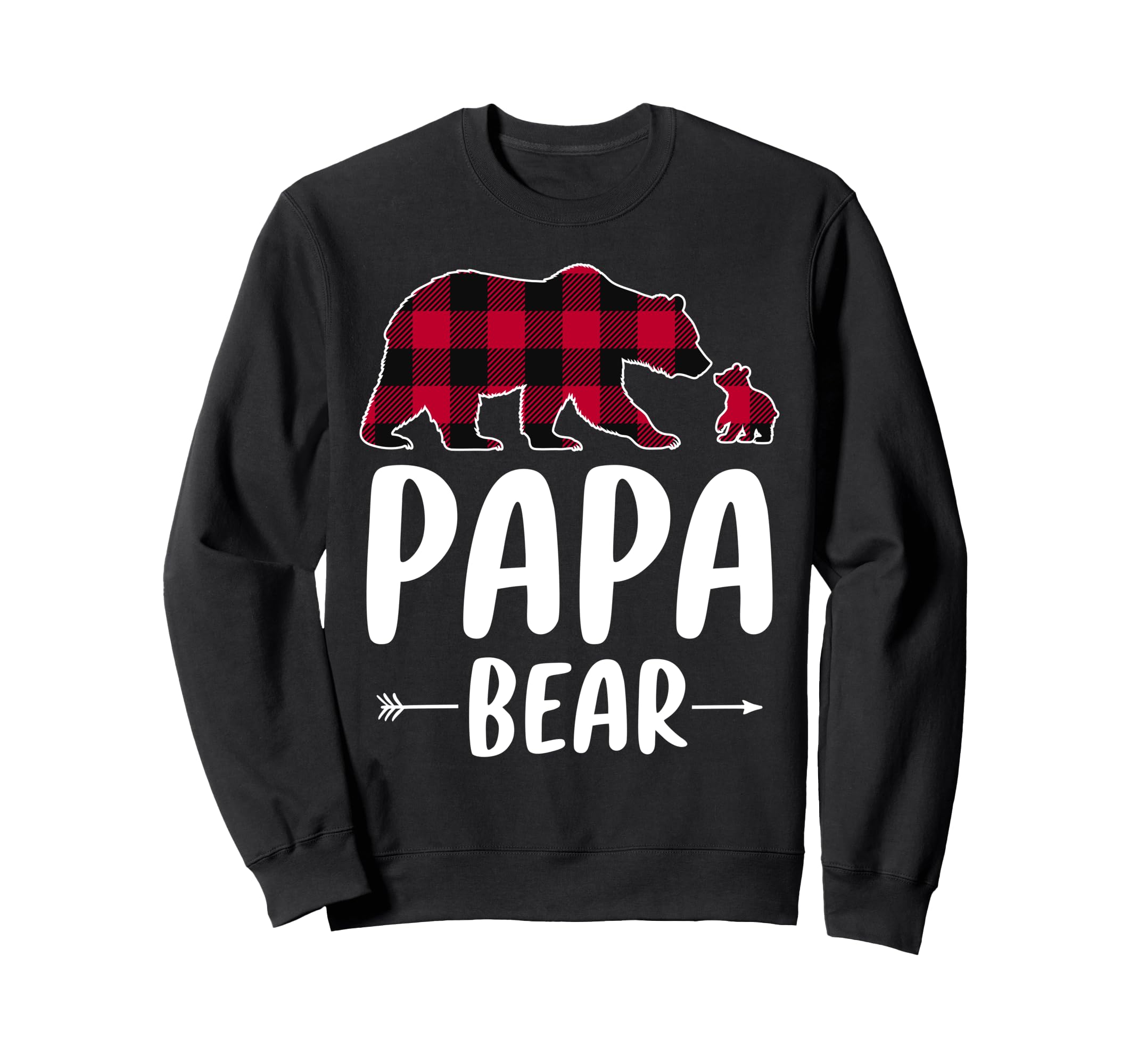 Papa Bear Pajama Red Buffalo Plaid Sweatshirt - Minimalist Print for Adults - T-Shirt, Sweatshirt, Hoodie