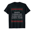 Santa Cleans His Sleigh Santatizer Dad T-Shirt - Unique Graphic for Adults - T-Shirt, Sweatshirt, Hoodie