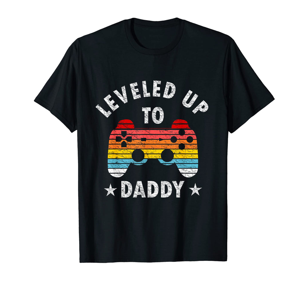 Mens Leveled Up To Daddy Gamer Husband T-Shirt - Streetwear Style Unisex - T-Shirt, Sweatshirt, Hoodie