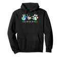 Peace Love Dogs Tie Dye Pet Lover Hoodie - Trendy Graphic for Adults - T-Shirt, Sweatshirt, Hoodie