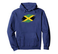 Jamaica Soccer Fan Tattered Flag National Hoodie - Graphic Print Unisex - T-Shirt, Sweatshirt, Hoodie