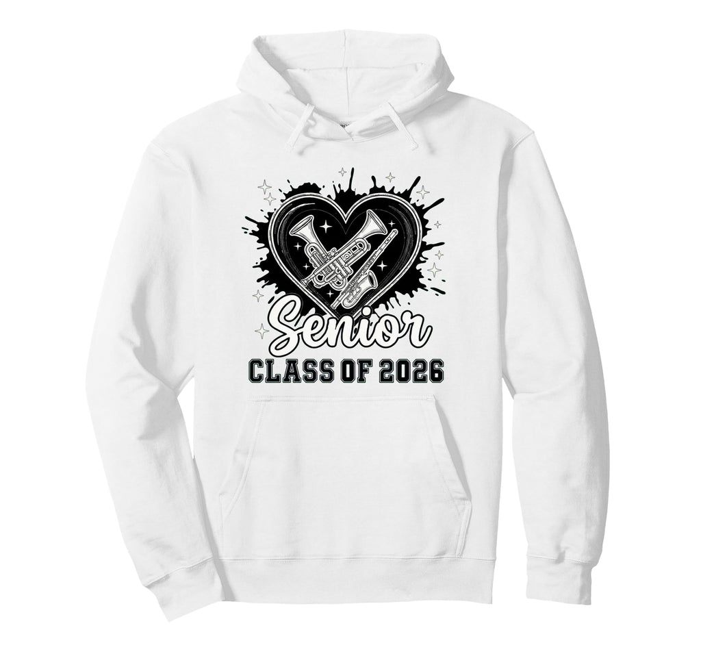 Senior Class 2026 Concert Band Musician Hoodie - Custom Art Print Unisex - T-Shirt, Sweatshirt, Hoodie