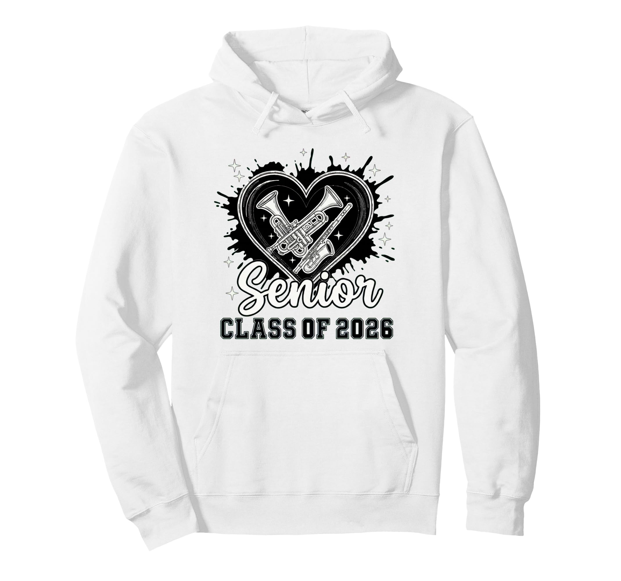 Senior Class 2026 Concert Band Musician Hoodie - Custom Art Print Unisex - T-Shirt, Sweatshirt, Hoodie