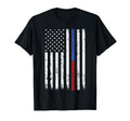 Firefighter Police Officer Thin Red Blue T-Shirt - Graphic Print Men Women - T-Shirt, Sweatshirt, Hoodie