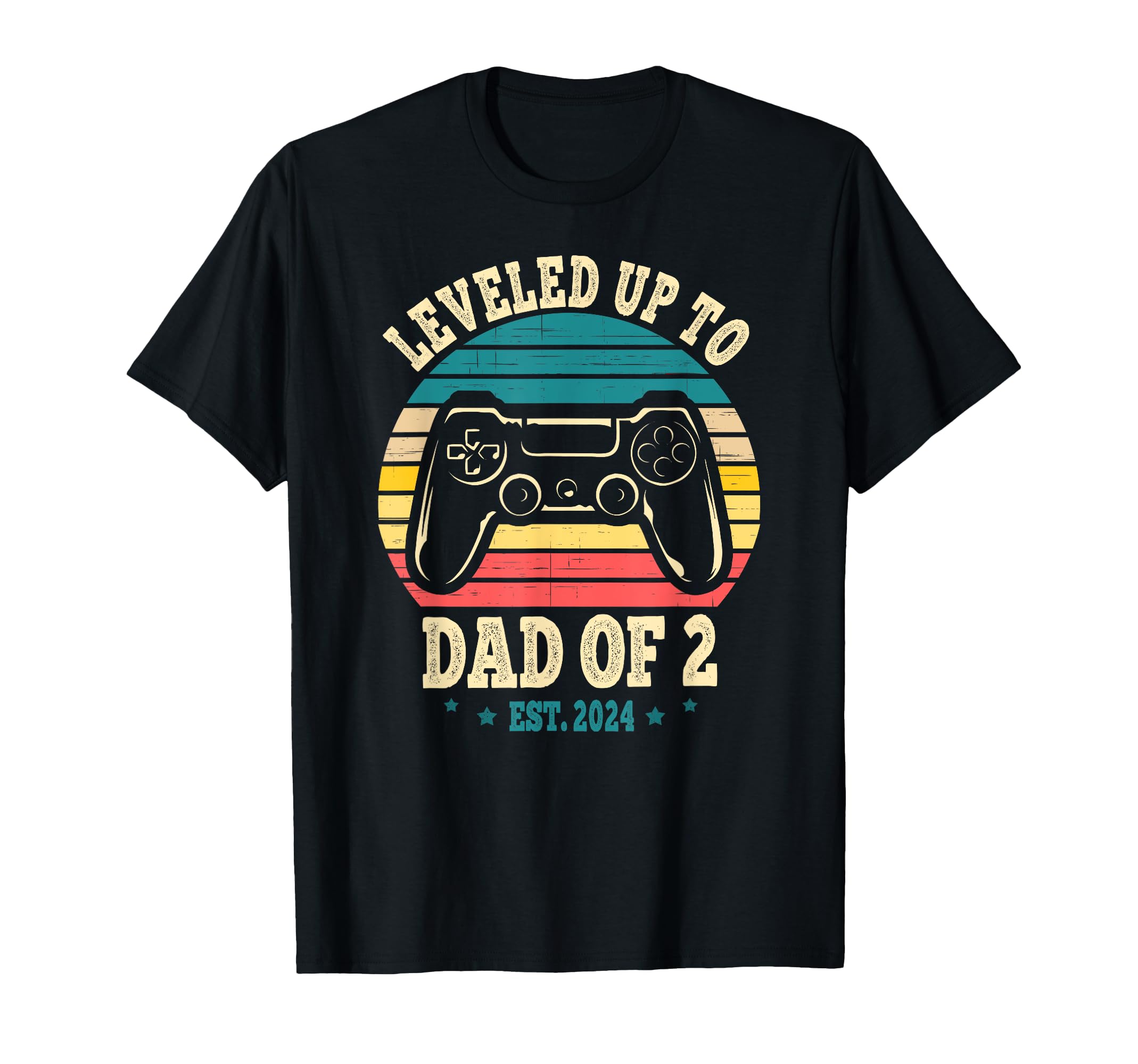 Daddy Again 2024 I Leveled Up To Dad 2 T-Shirt - Graphic Print for Adults - T-Shirt, Sweatshirt, Hoodie