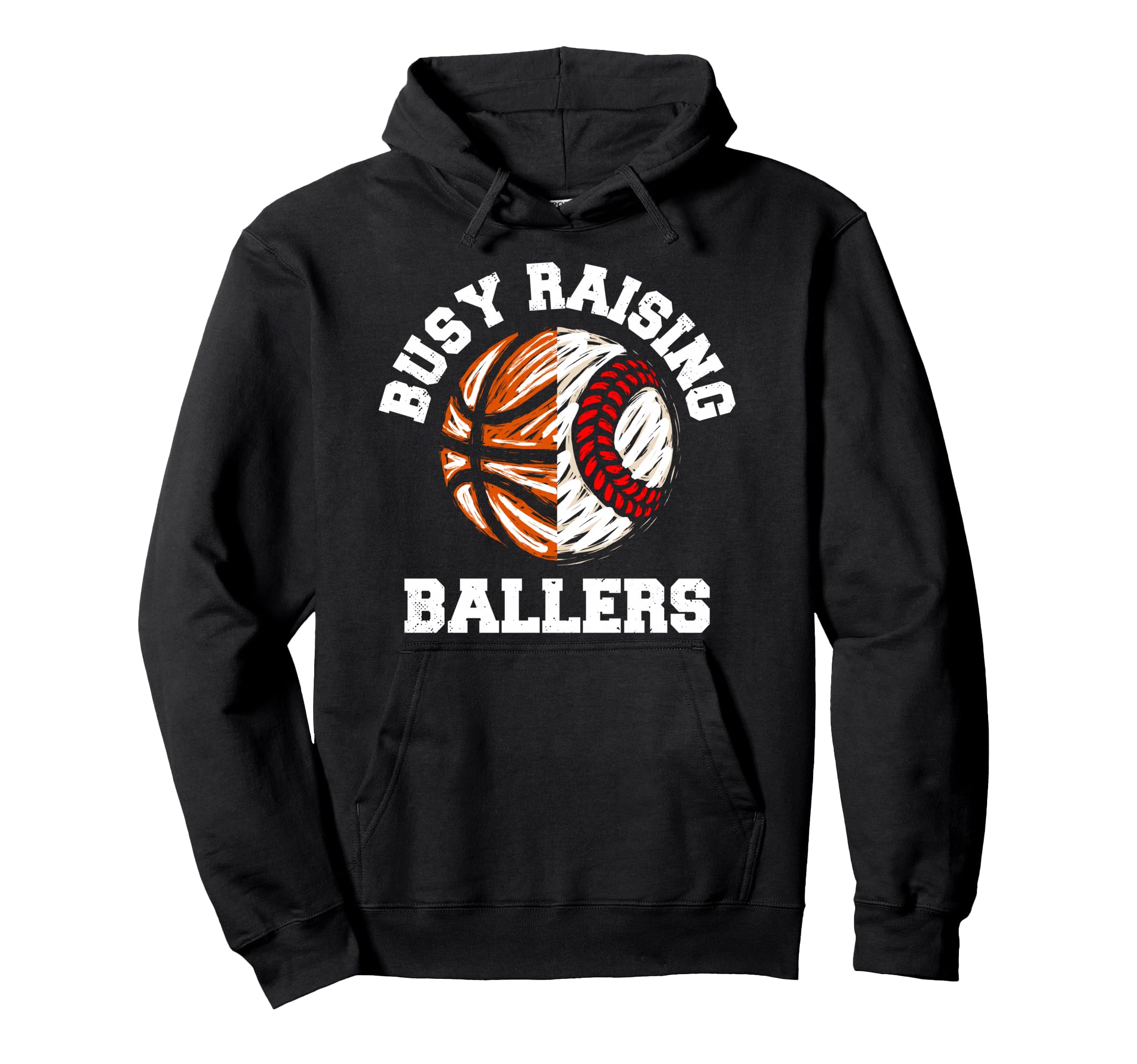 Busy Raising Ballers Funny Baseball Hoodie - Trendy Graphic for Adults - T-Shirt, Sweatshirt, Hoodie