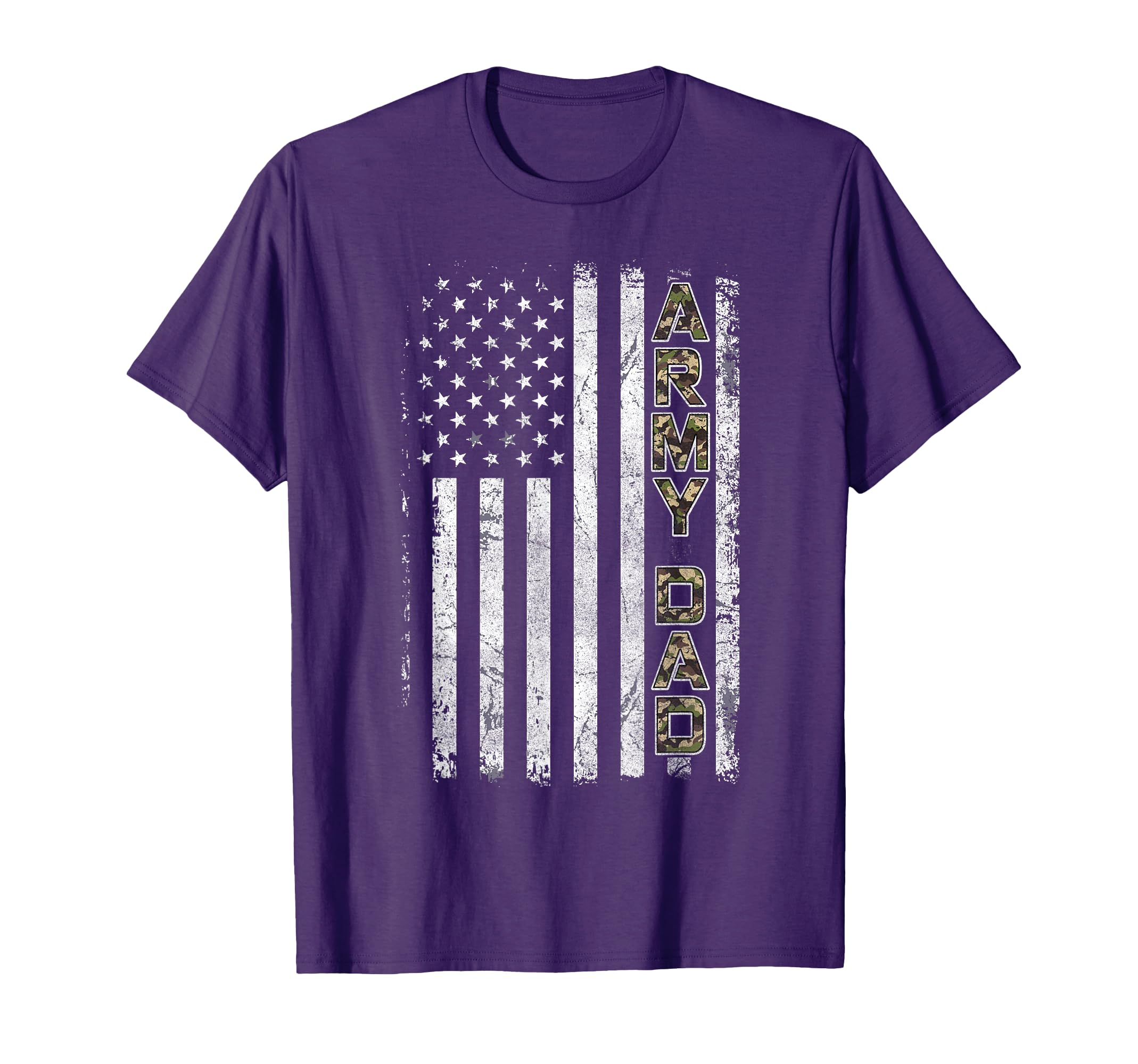 Proud Army Dad United States Usa Flag T-Shirt - Minimalist Print Unisex - T-Shirt, Sweatshirt, Hoodie