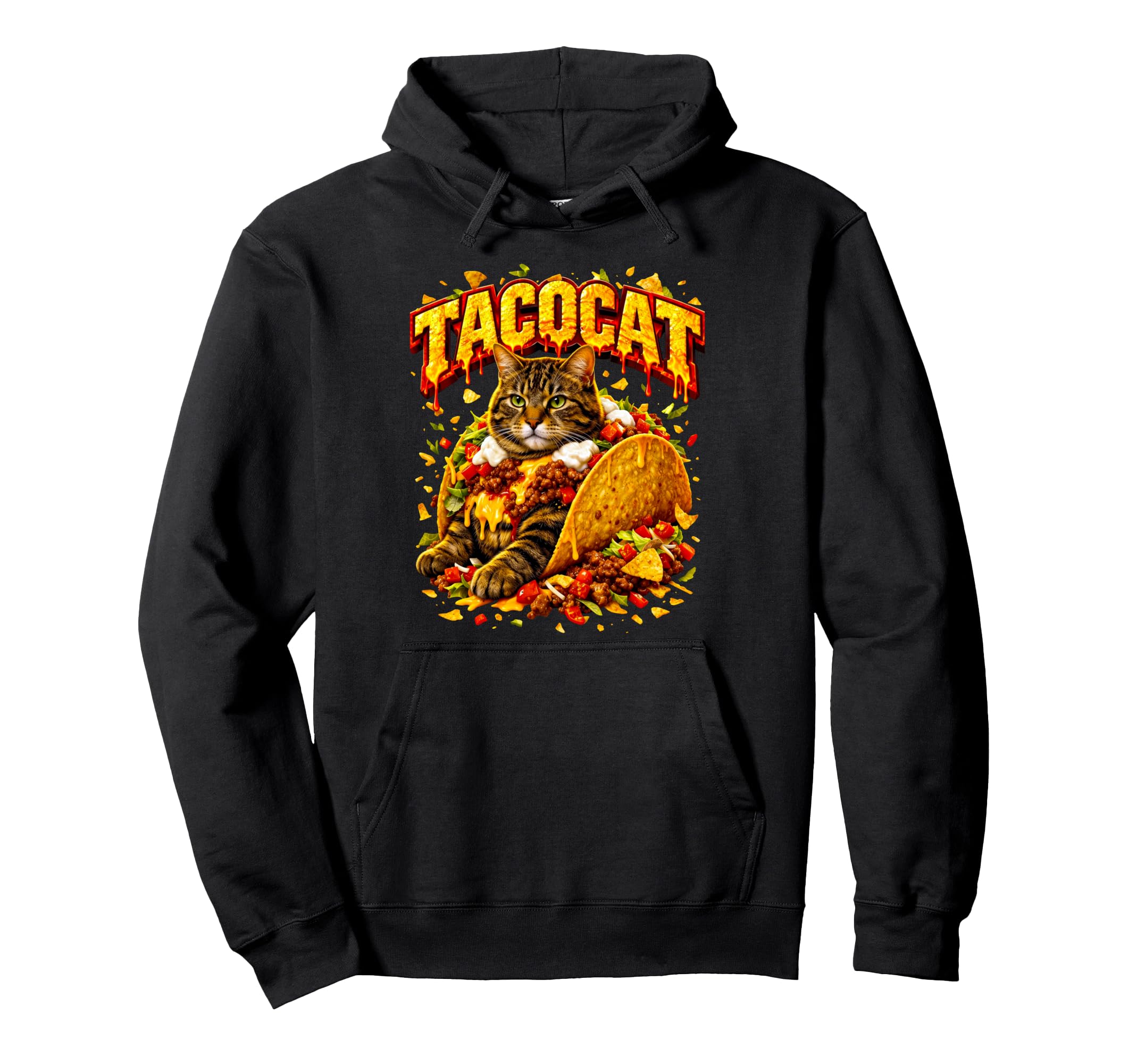 Funny Tacocat Taco Cat Pun Bootleg Hoodie - Fun Novelty Design for Adults - T-Shirt, Sweatshirt, Hoodie