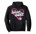 Soccer Aunt Heart Aunt Soccer Player Hoodie - Novelty Apparel for Adults - T-Shirt, Sweatshirt, Hoodie