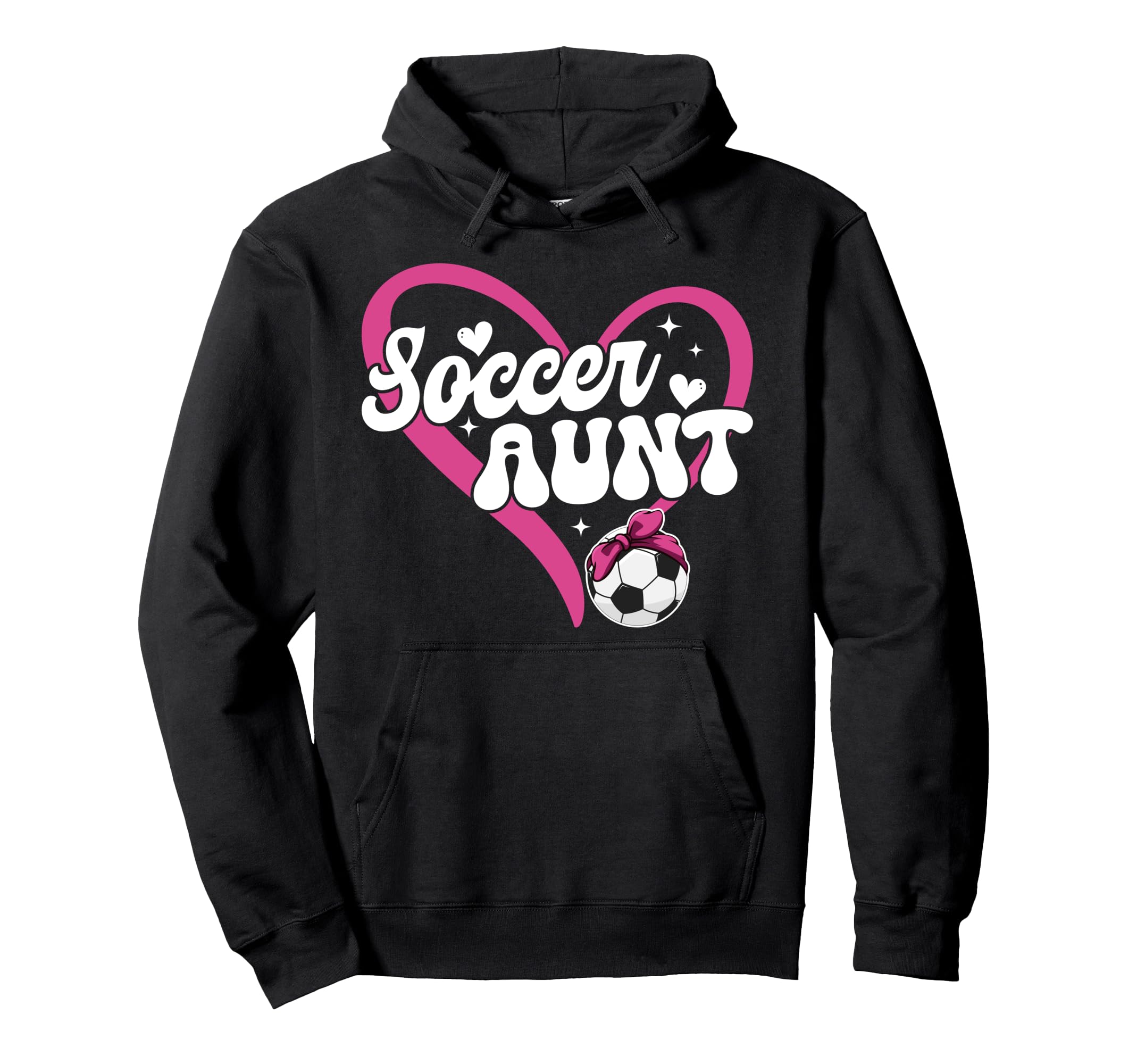 Soccer Aunt Heart Aunt Soccer Player Hoodie - Novelty Apparel for Adults - T-Shirt, Sweatshirt, Hoodie