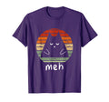 Black Cat Meh Cat Meow Kitty Cat T-Shirt - Aesthetic Graphic Men Women - T-Shirt, Sweatshirt, Hoodie
