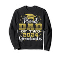 Proud Dad Two 2024 Graduate Class Sweatshirt - Graphic Print for Adults - T-Shirt, Sweatshirt, Hoodie