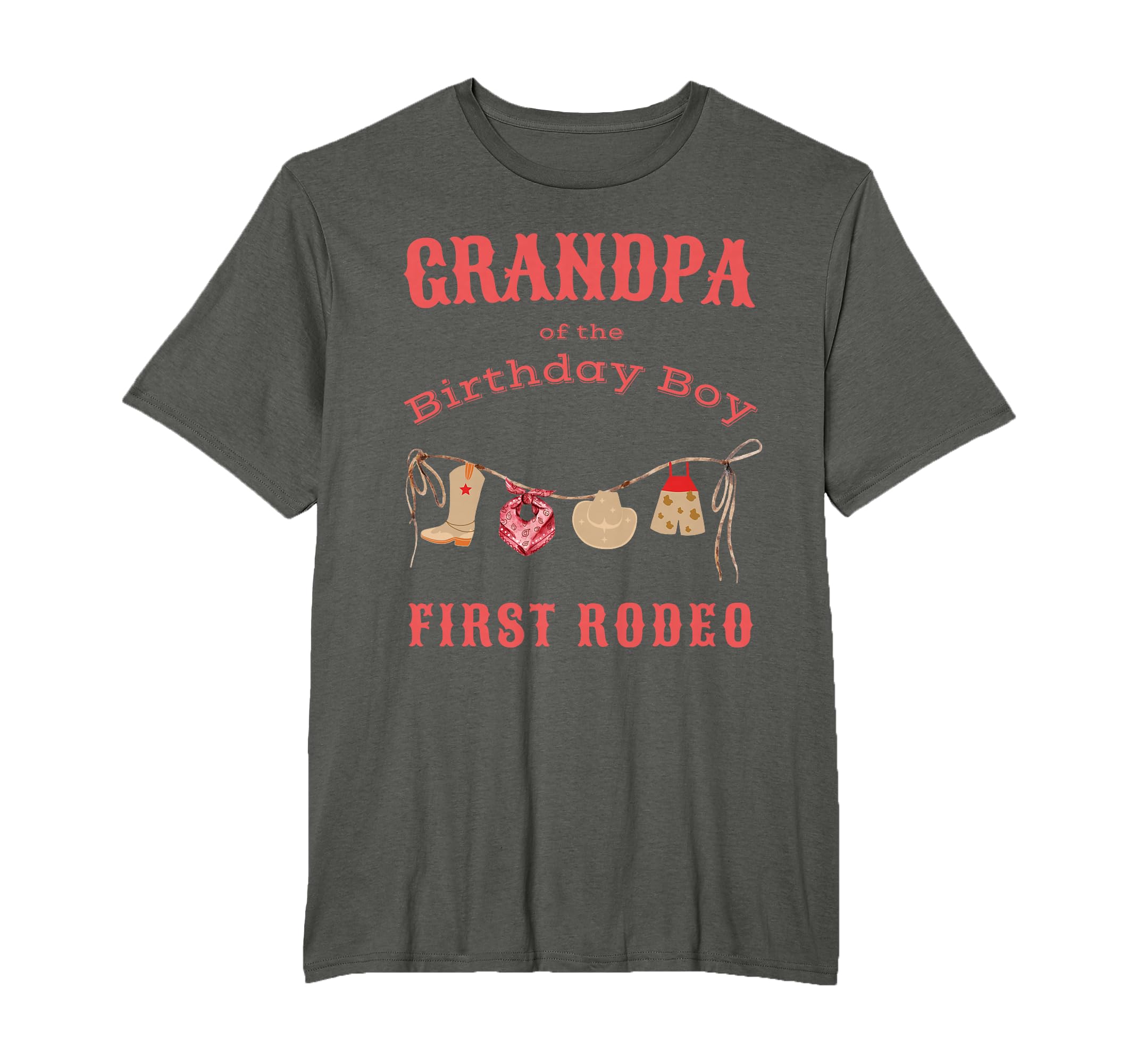 Grandpa First Rodeo 1St Birthday Cowboy T-Shirt - Graphic Print for Adults - T-Shirt, Sweatshirt, Hoodie