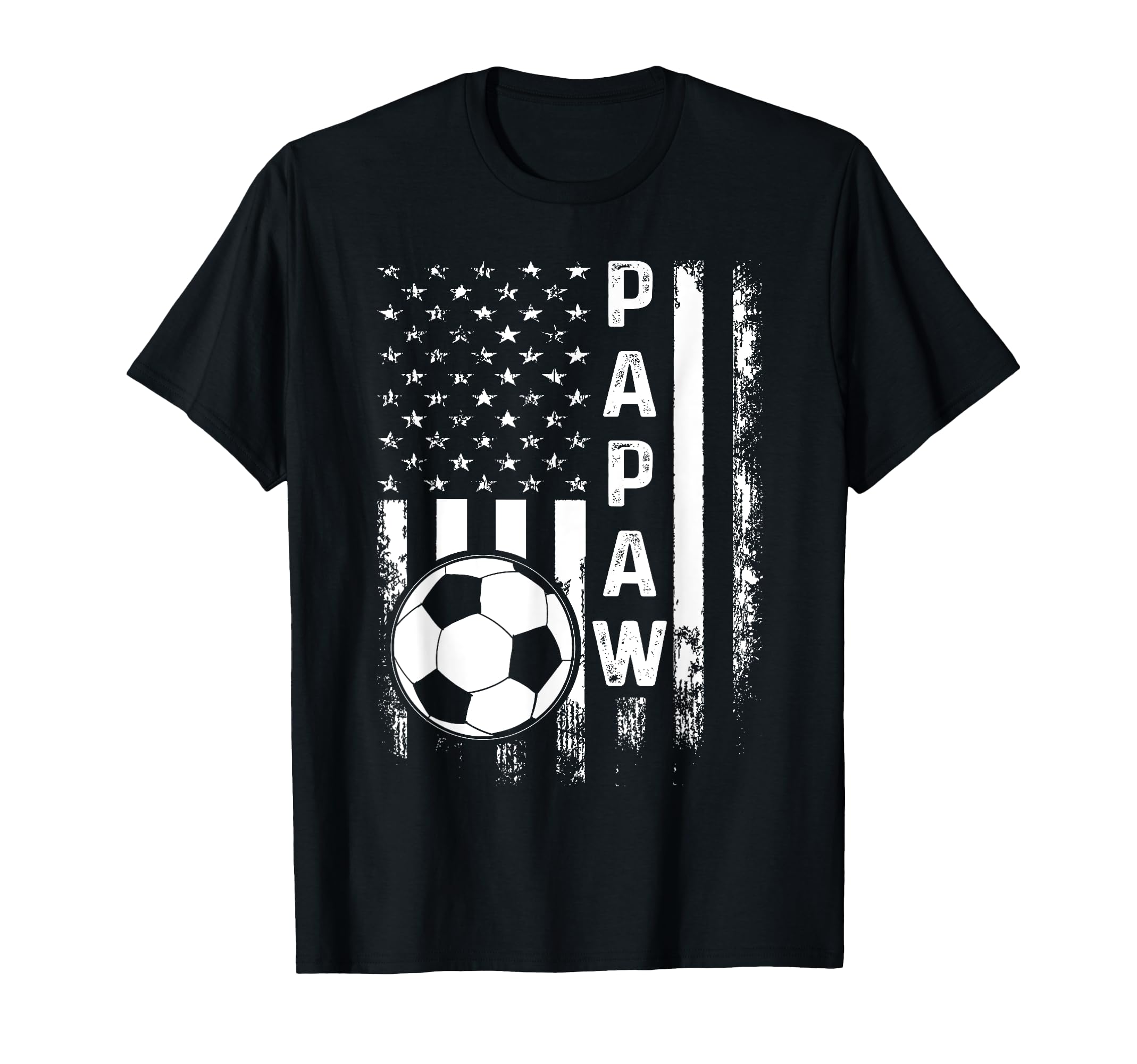 Soccer Papaw American Flag T-Shirt - Aesthetic Graphic Unisex - T-Shirt, Sweatshirt, Hoodie
