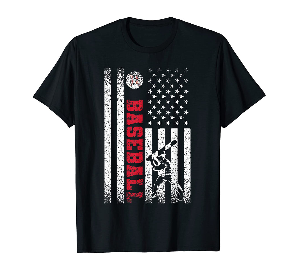 Usa American Flag Pride Baseball Dad T-Shirt - Minimalist Print Unisex - T-Shirt, Sweatshirt, Hoodie