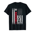 Usa American Flag Pride Baseball Dad T-Shirt - Minimalist Print Unisex - T-Shirt, Sweatshirt, Hoodie