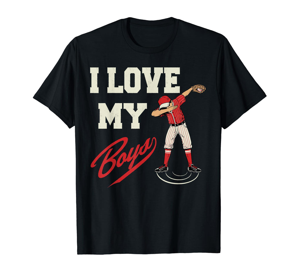 I Love My Baseball Gift Mom Dad Bzr T-Shirt - Custom Art Print Men Women - T-Shirt, Sweatshirt, Hoodie