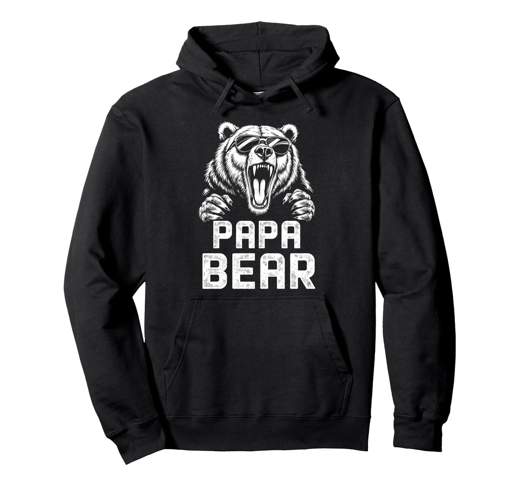 Papa Bear Fathers Day Funny Bear Dad Hoodie - Novelty Apparel Unisex - T-Shirt, Sweatshirt, Hoodie