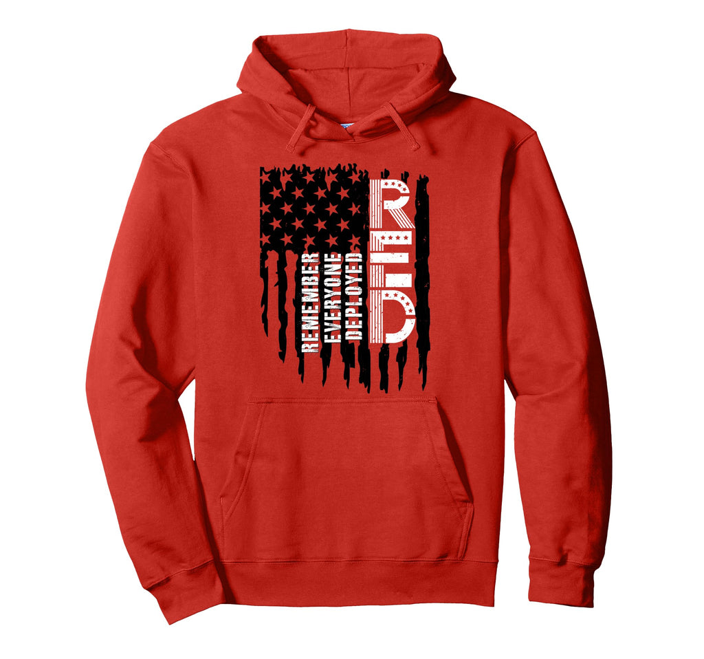 Friday We Wear Red Friday Military Hoodie - Trendy Graphic for Adults - T-Shirt, Sweatshirt, Hoodie