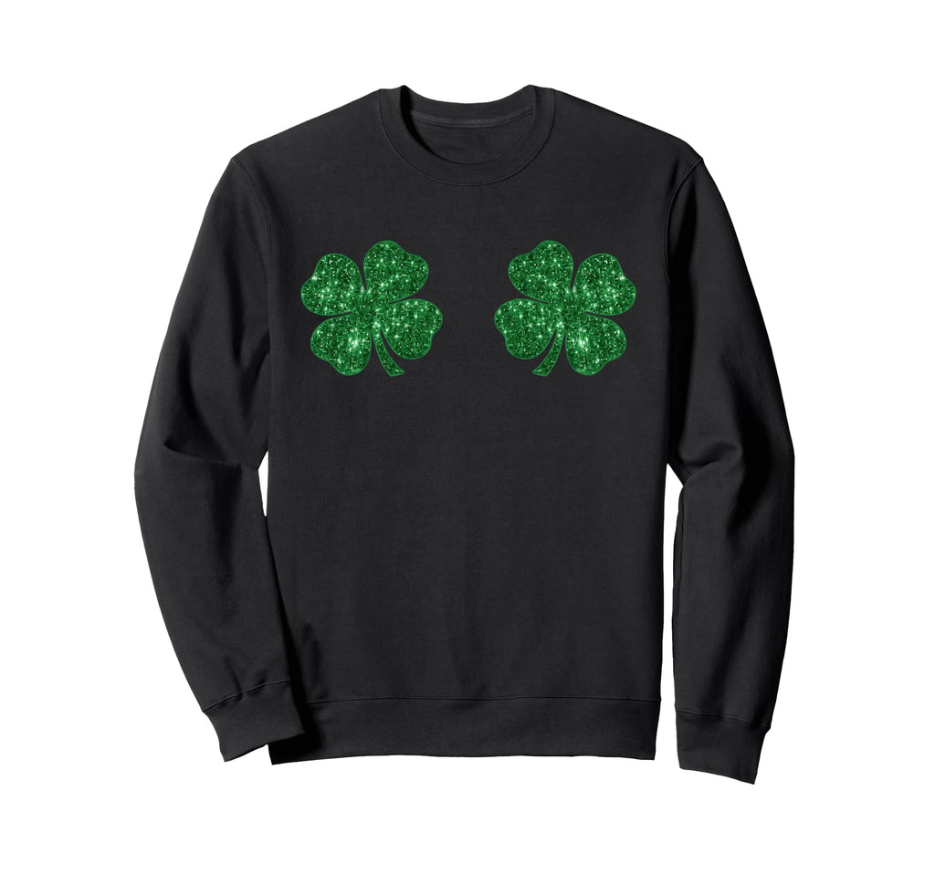 Funny Shamrocks Boobies Irish St Sweatshirt - Unique Graphic Men Women - T-Shirt, Sweatshirt, Hoodie